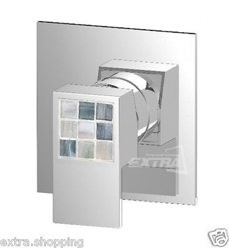 MISCELATORE LUSSO MOSAICO GRIGIO INCASSO DOCCIA MAMMOLITI SERIE GEMINI 015