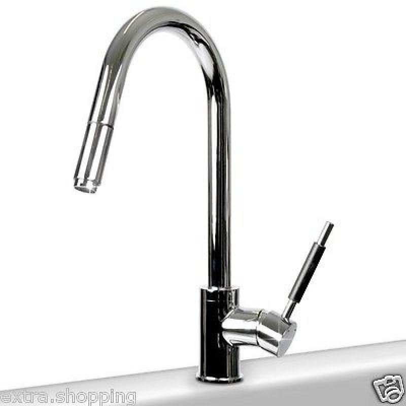 MISCELATORE MONOCOMANDO CROMATO DOCCETTA ESTRAIBILE CUCINA LAVELLO