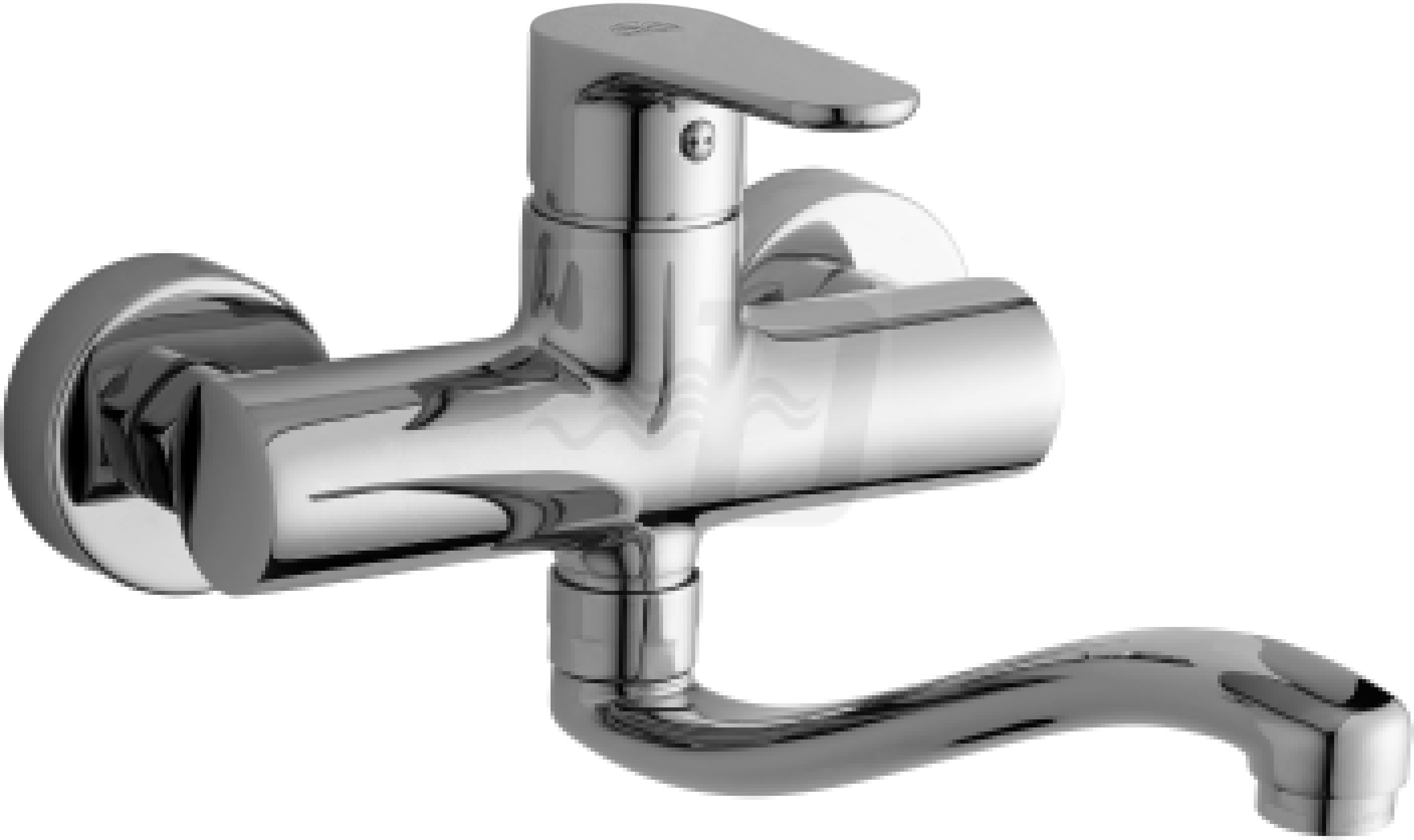 MISCELATORE MONOCOMANDO LAVELLO A MURO LINEA GREEN Cromo