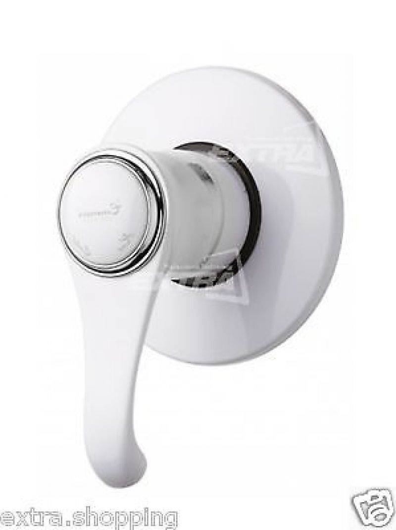 RUBINETTO INCASSO DOCCIA EMMEVI TIFFANY 6009 BIANCO CROMO