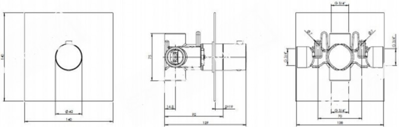 MISCELATORE TERMOSTATICO INCASSO CROLLA 16166 CROMO