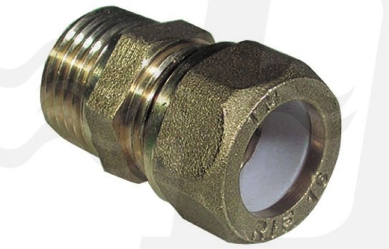 NIPPLE MASCHIO BICONO PER RAME CON OGIVA TEFLON TIEMME 3/4 x 22 (cf. 5 NR)