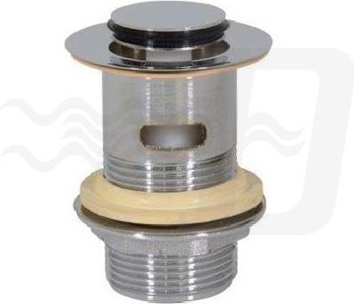 PILETTA OTTONE PER LAVABO CLICK-CLACK CON TROPPO PIENO 1"1/4
