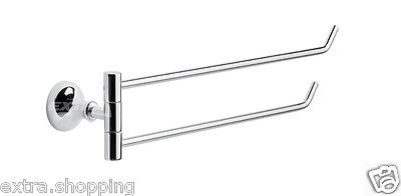 PORTA SALVIETTA SNODATO DOPPIO IN OTTONE EMMEVI DC014 CROMO RAMATO BRONZATO ORO
