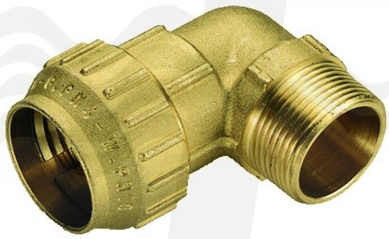 RACCORDO CURVO MASCHIO IN OTTONE TIEMME 1/2" x 20 (cf. 5 NR)