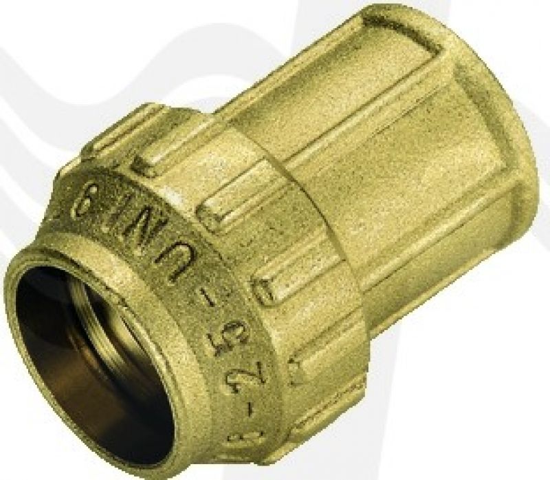 RACCORDO DIRITTO FEMMINA IN OTTONE TIEMME 3/4" x 25 (cf. 5 NR)