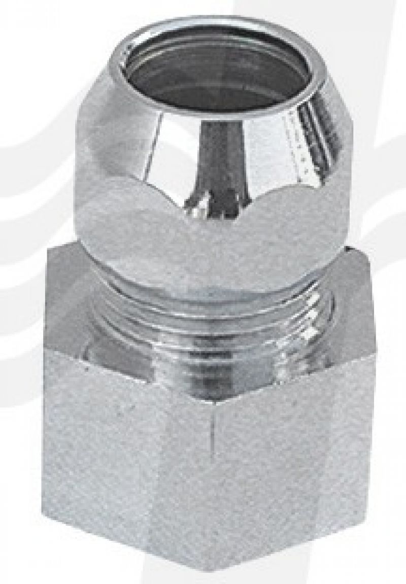 RACCORDO MF CON DADO CONICO CROMATO 1/2 x 3/8 Diam. 10 (cf. 10 NR)