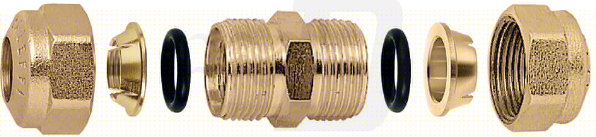 RACCORDO O-RING A MANICOTTO PER TUBO RAME Diam. 16 (cf. 50 NR)