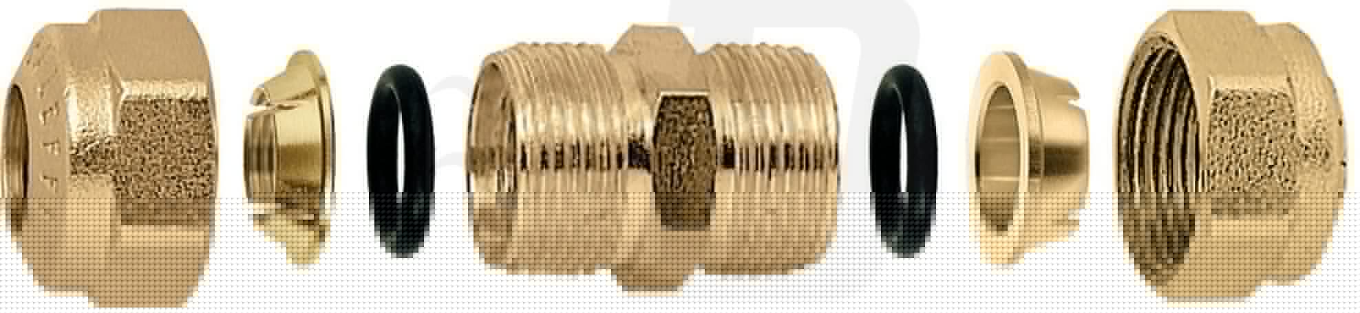 RACCORDO O-RING A MANICOTTO PER TUBO RAME Diam. 18 (cf. 25 NR)