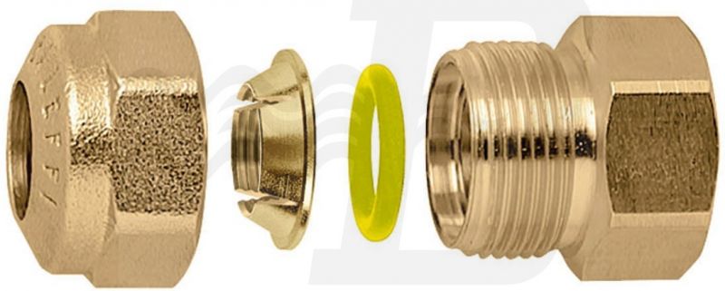 RACCORDO O-RING DIRITTO FEMMINA PER TUBO RAME 1/2" - 18 (cf. 50 NR)