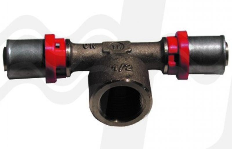 RACCORDO PRESS A T FEMMINA 1/2 x 16 -CONF