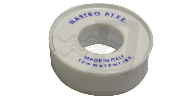 ROTOLINO NASTRO TEFLON P.T.F.E. ECONOMICO MT 12 mm 12 x 12 mt x 0,076