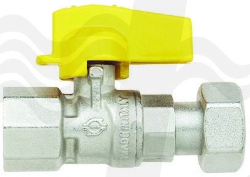 RUBINETTO A SFERA CON LEVA NORMGAS DIRITTO FEM - GIREVOLE FEM. 1/2" X 1/2" (cf. 20 NR)