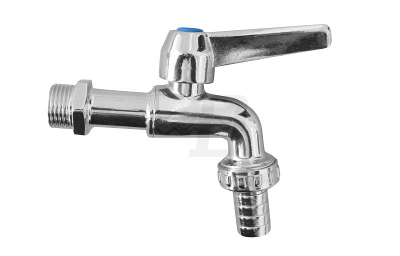 RUBINETTO A SFERA CON PORTAGOMMA CROMATO LUCIDO TIPO EKO-LUX 1/2 (cf. 12 NR)