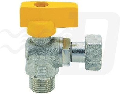RUBINETTO A SFERA PER GAS A SQUADRA MASCHIO 1/2 x 3/4 (cf. 20 NR)