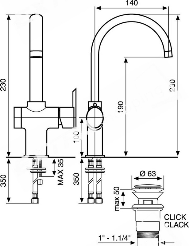 RUBINETTO MISCELATORE BIDET ALTO EMMEVI ELLY 41074 CROMATO