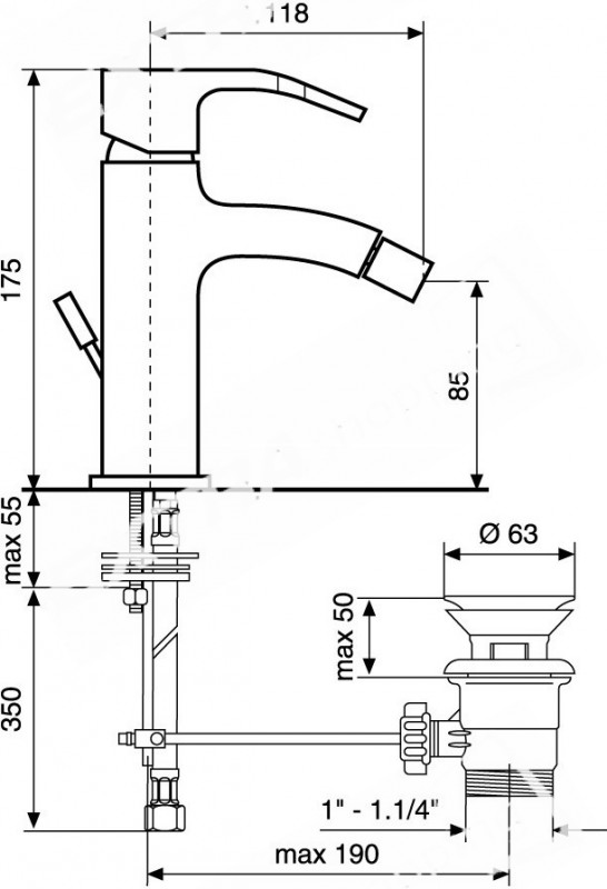 RUBINETTO MISCELATORE BIDET  EMMEVI NIAGARA 74004 CROMATO