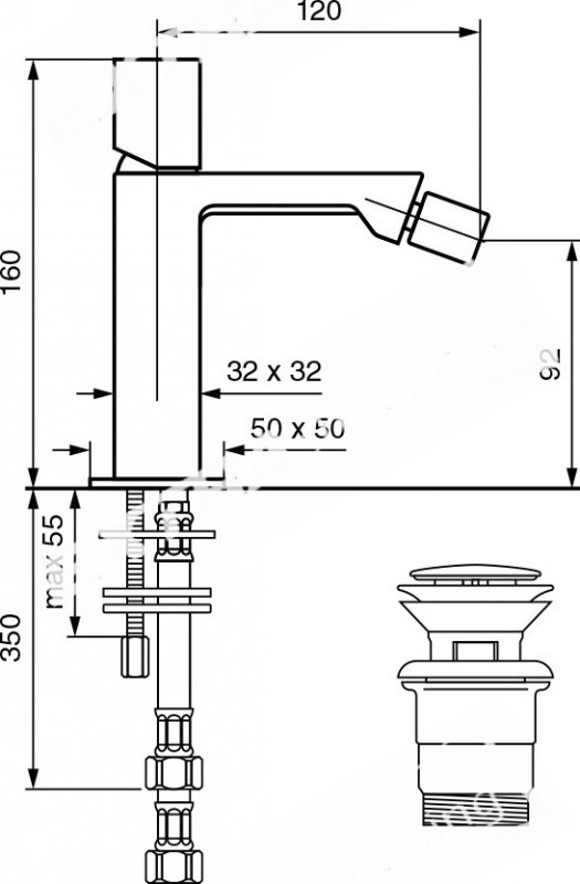 RUBINETTO MISCELATORE BIDET EMMEVI SIRIS 47004 CROMATO