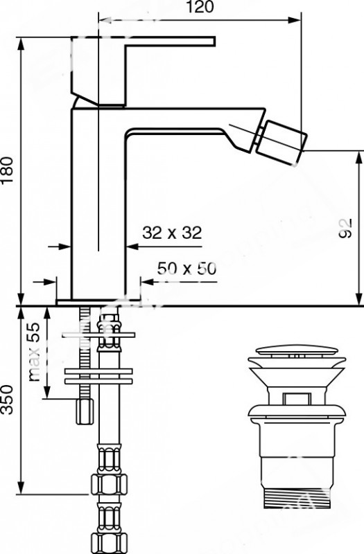 RUBINETTO MISCELATORE BIDET GEA 26004LA EMMEVI CROMATO