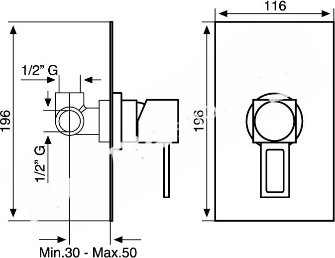 RUBINETTO MISCELATORE DOCCIA INCASSO EMMEVI SIRIS 47009LA CROMATO