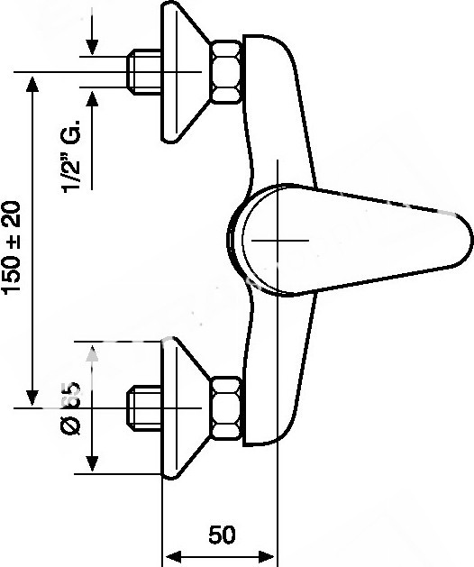 RUBINETTO MISCELATORE GRUPPO DOCCIA EMMEVI LOLITA 35002 CROMATO