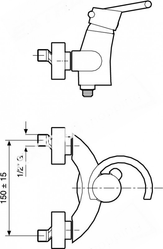 RUBINETTO MISCELATORE GRUPPO DOCCIA EMMEVI TWIST 6602  CROMATO SATINATO COLORE