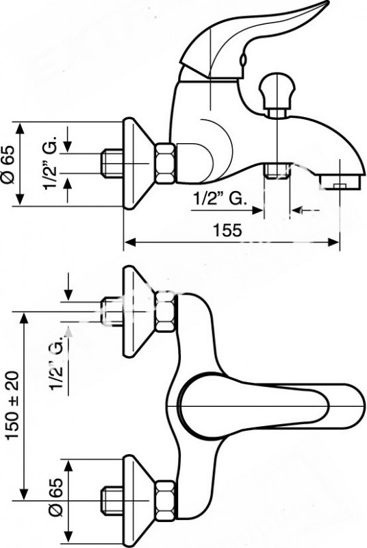 RUBINETTO MISCELATORE GRUPPO VASCA EMMEVI DUKA 44001 CROMATO BRONZATO