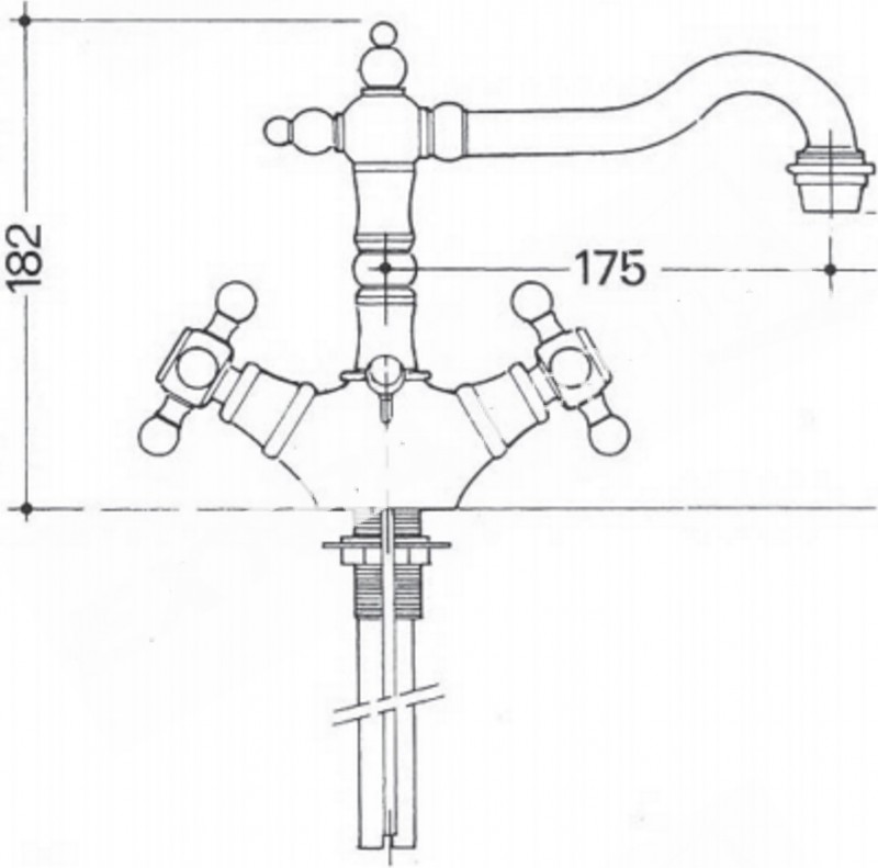 RUBINETTO MISCELATORE LAVABO CROLLA ACCADEMIA 7064 CROMO