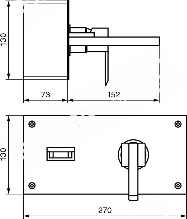 RUBINETTO MISCELATORE LAVABO DA INCASSO CASCATA SICILY 38056 EMMEVI CROMATO
