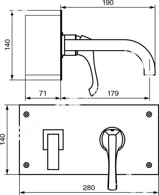 RUBINETTO MISCELATORE LAVABO DA INCASSO EMMEVI ARES 76055  CROMATO