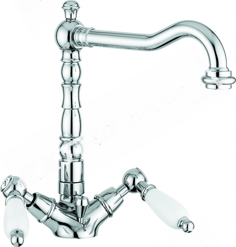RUBINETTO MISCELATORE LAVABO EMMEVI DECO'  CERAMIC 121613 CROMO RAME BRONZO