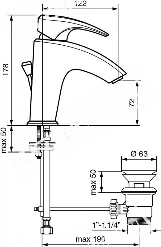 RUBINETTO MISCELATORE LAVABO EMMEVI KALI' 75003 CROMATO