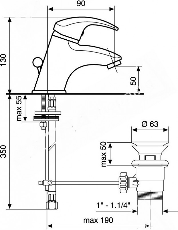 RUBINETTO MISCELATORE LAVABO EMMEVI LOLITA 35003 CROMATO