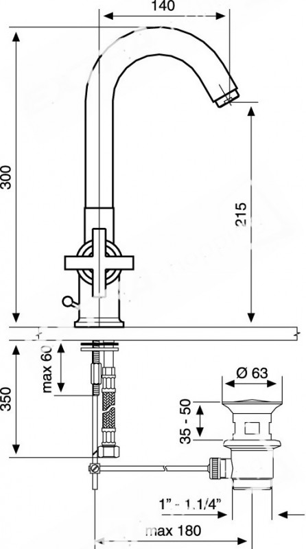 RUBINETTO MISCELATORE LAVABO EMMEVI SPIRIT NEW 31003 CROMATO