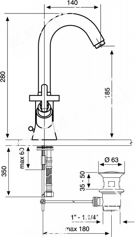RUBINETTO MISCELATORE LAVABO EMMEVI SPIRIT NEW 31053 CROMATO
