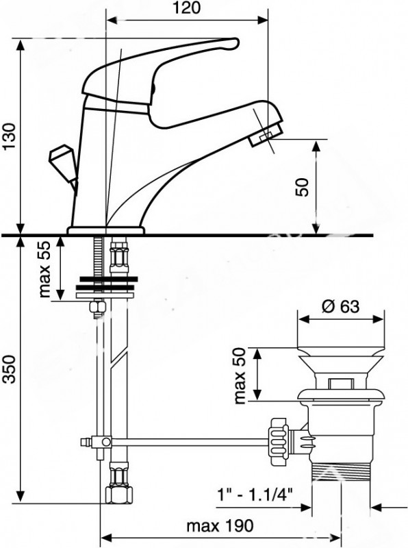 RUBINETTO MISCELATORE LAVABO EMMEVI WINNY 95003 CROMATO