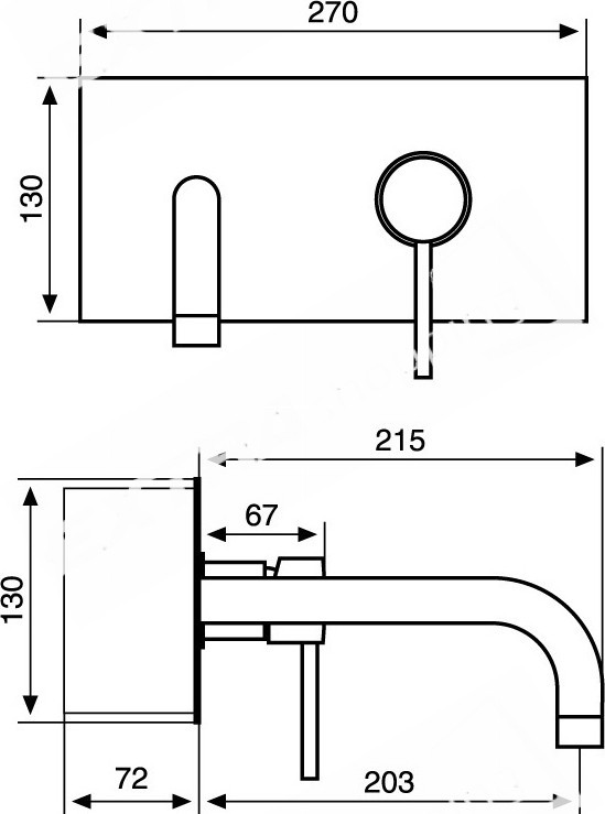 RUBINETTO MISCELATORE LAVABO INCASSO EMMEVI PIPER 45053 CROMATO