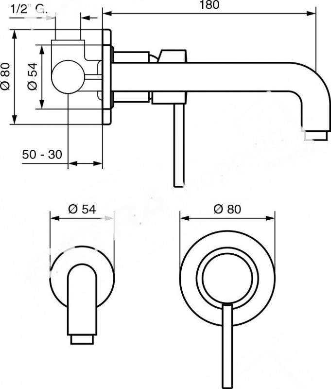 RUBINETTO MISCELATORE LAVABO INCASSO EMMEVI PIPER 45055 CROMATO