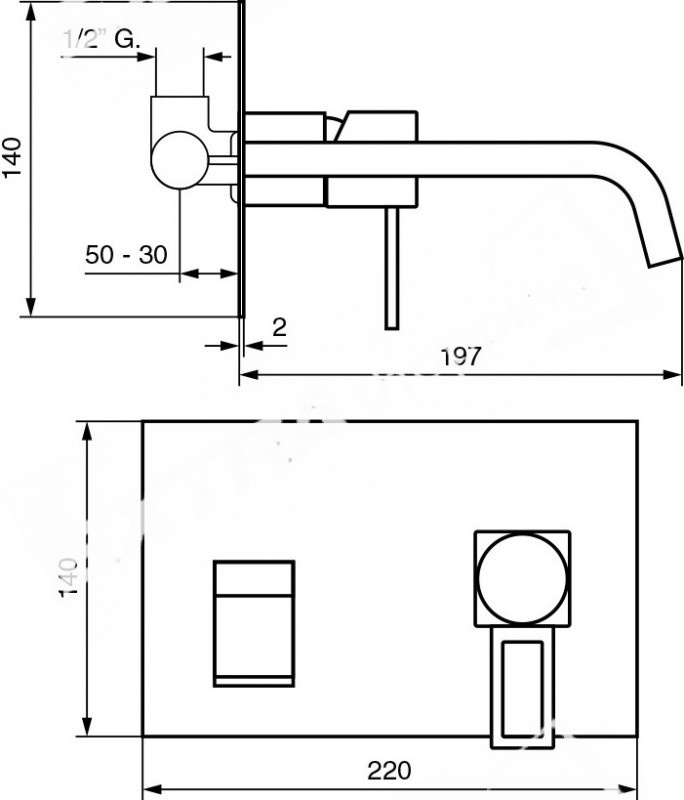 RUBINETTO MISCELATORE LAVABO INCASSO  EMMEVI SIRIS 47055LA CROMATO