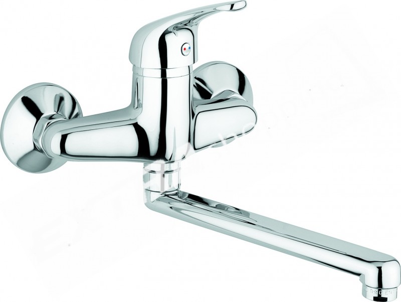 RUBINETTO MISCELATORE LAVELLO A PARETE 120 MM CUCINA EMMEVI WINNY 95005 CROMATO