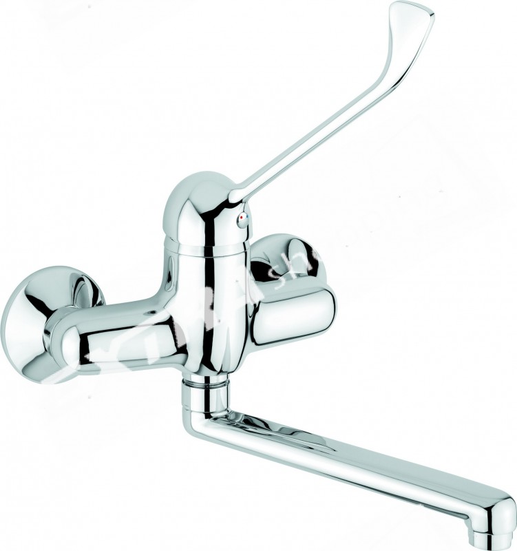 RUBINETTO MISCELATORE  LAVELLO A PARETE CUCINA MURO  EMMEVI AMBRA 9005LC CROMATO