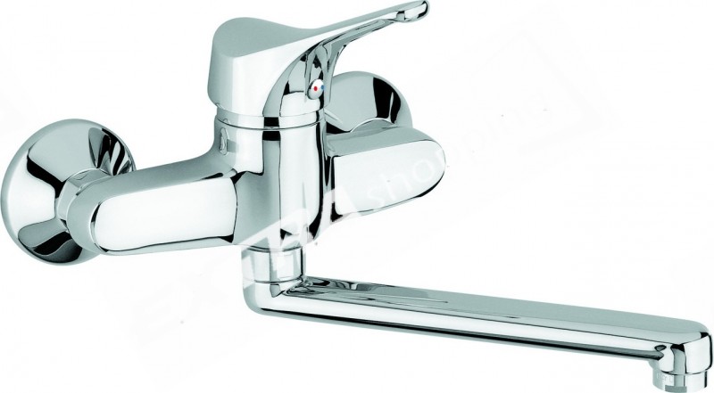 RUBINETTO MISCELATORE LAVELLO CUCINA A PARETE EMMEVI ZEUS 3005Z CROMATO