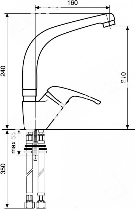 RUBINETTO MISCELATORE LAVELLO CUCINA EMMEVI AMBRA 9086 CROMATO