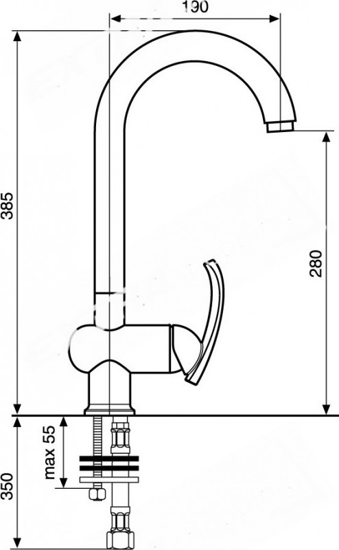 RUBINETTO MISCELATORE LAVELLO CUCINA EMMEVI RAMSES 72007