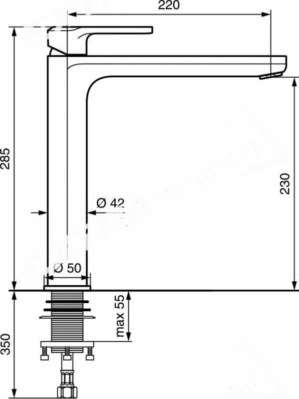 RUBINETTO MONOCOMANDO LAVELLO CUCINA NEFER EMMEVI 77008 CROMATO