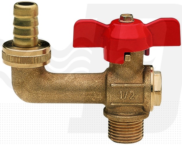 RUBINETTO PORTAGOMMA A SFERA PER GIARDINO 3/4" - (DN 20) (cf. 10 NR)