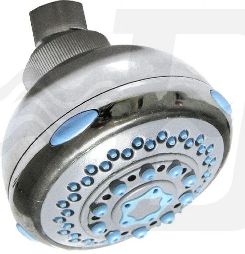 SOFFIONE DOCCIA SQUALO CON SNODO ZAMA Cromo - Diam. 80 mm