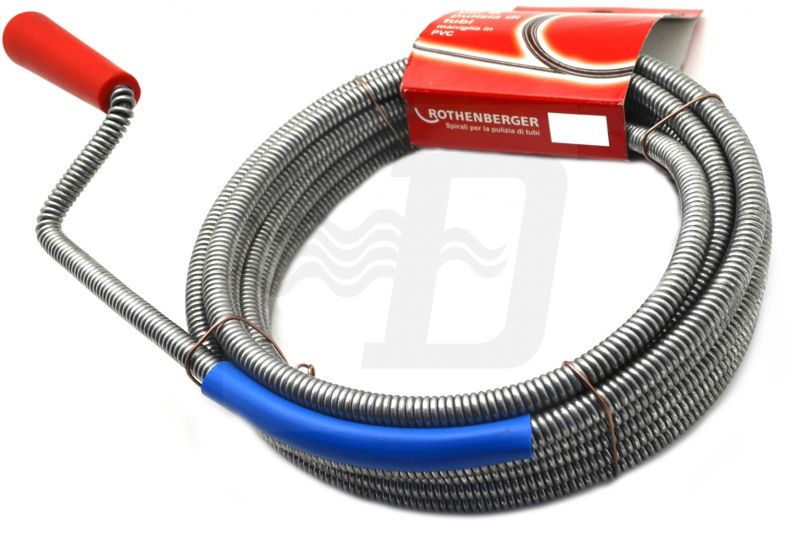 DISOTTURATORE STURATUBI SPIRALE CON MANOVELLA mt 10,00 x 9 mm