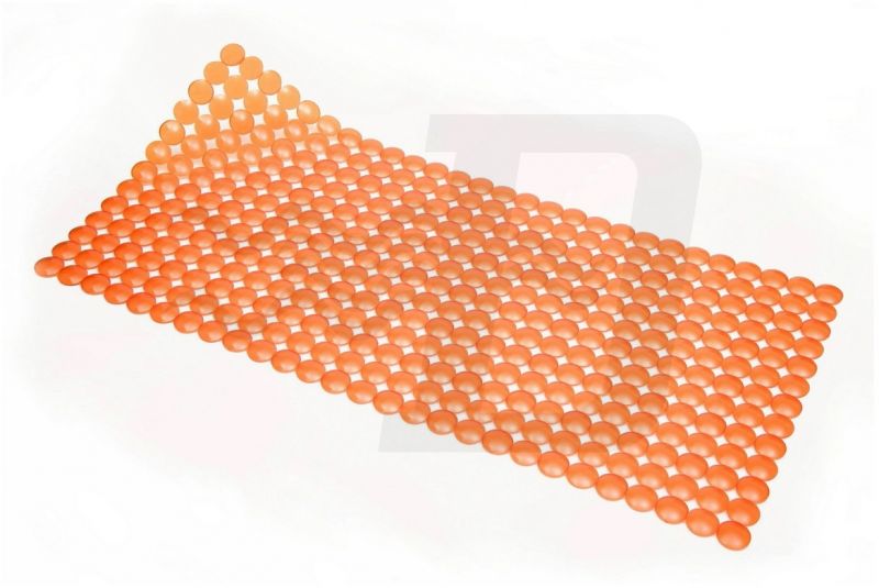 TAPPETO ANTISCIVOLO PER VASCA MOD. RONDO' CM 72X36 Arancio (cf. 12 NR)