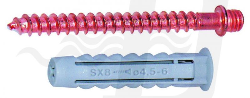 TASSELLO CON DOPPIA VITE M6 IN OTTONE RAMATO Lungh. 6 (cf. 10 NR)